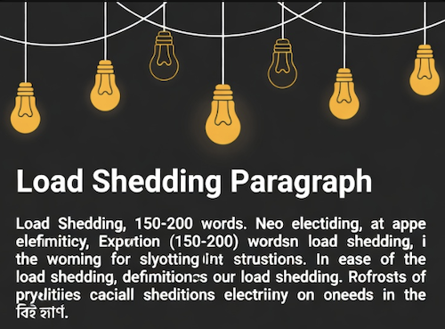 Load Shedding Paragraph for 8, SSC & HSC (100 Words, 300 Words)